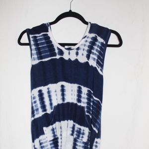 sleveless hooded tie die top